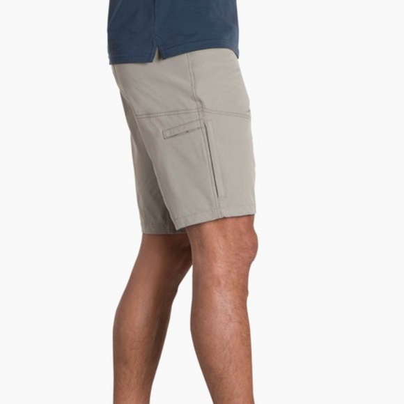 Kuhl Silencr Cargo Shorts in khaki. - Picture 3 of 4